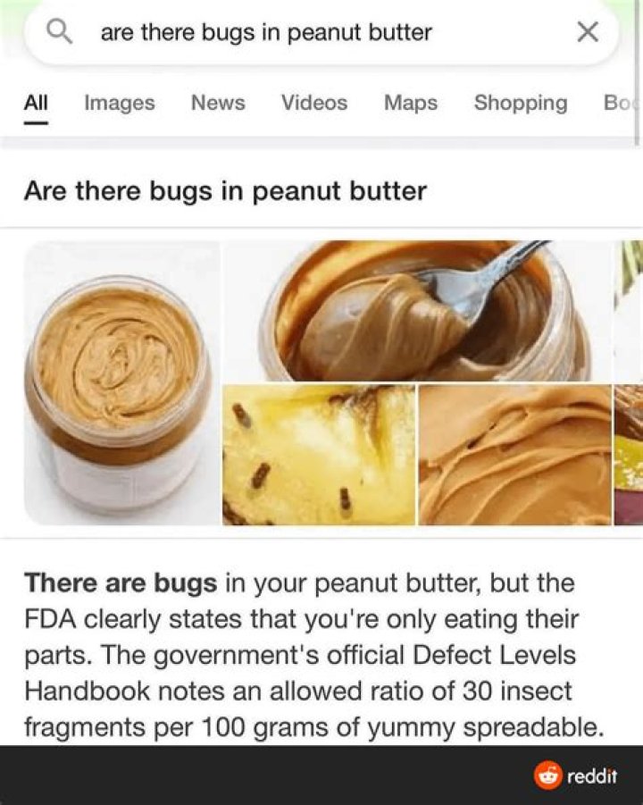 Are there bugs in peanut butter?