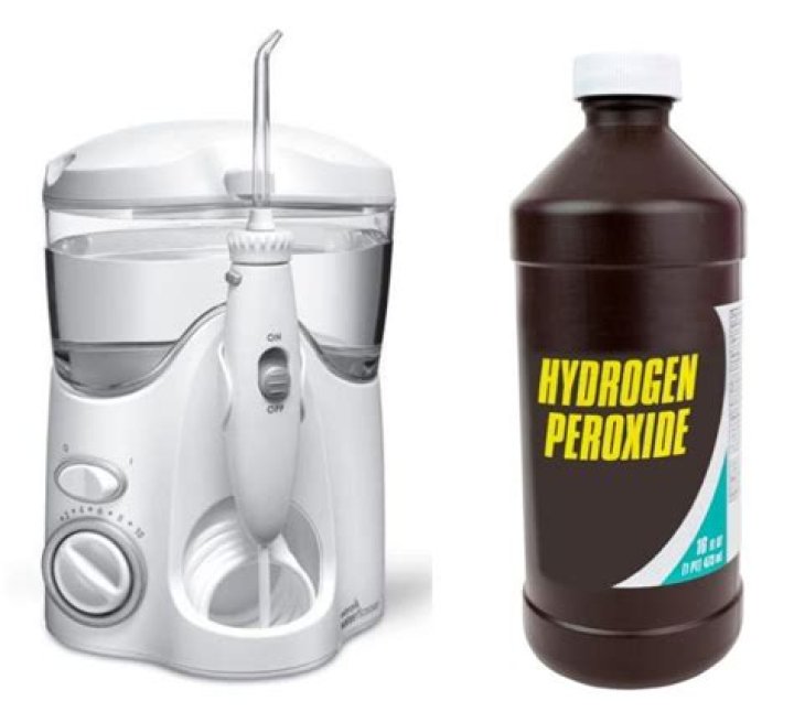 Can I put hydrogen peroxide in my Waterpik?