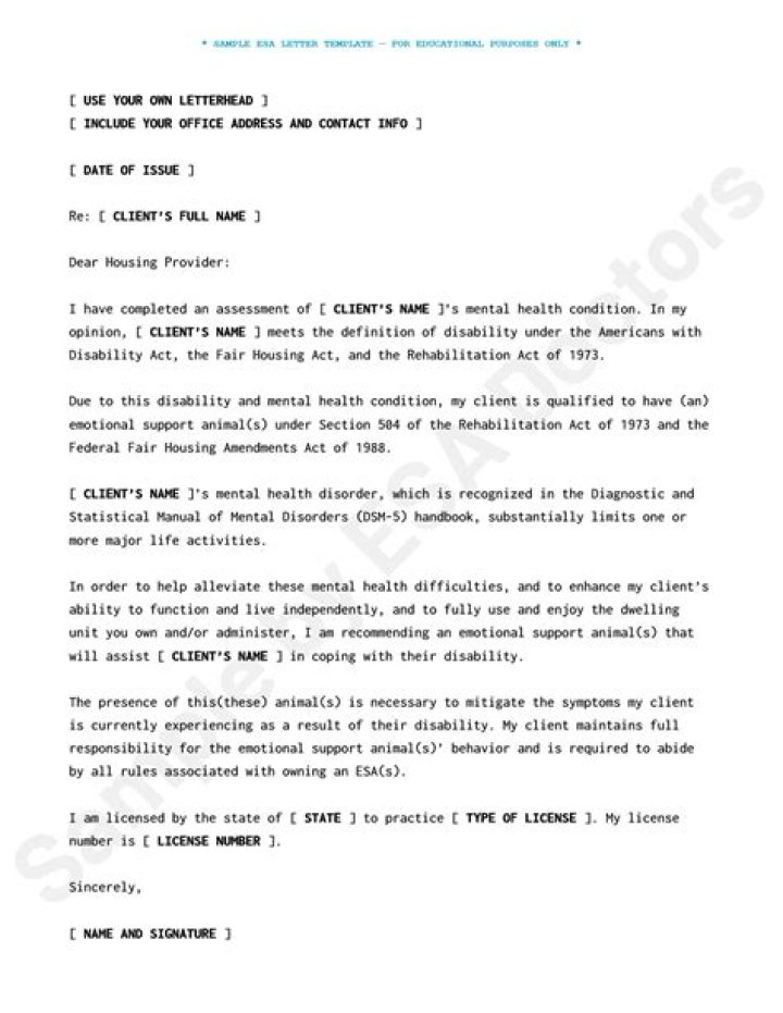 Can my doctor deny me an ESA letter?