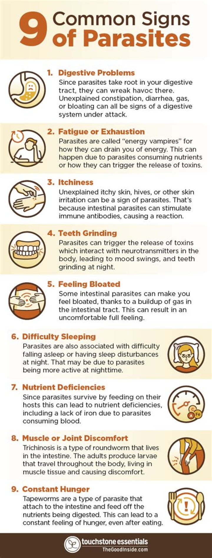Can parasites stay in your body for years?