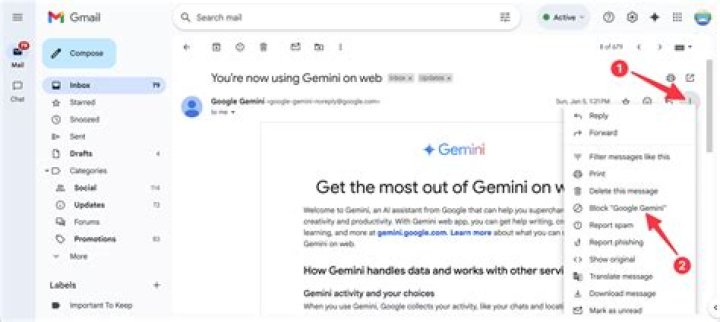 Can you block a sender on Gmail?