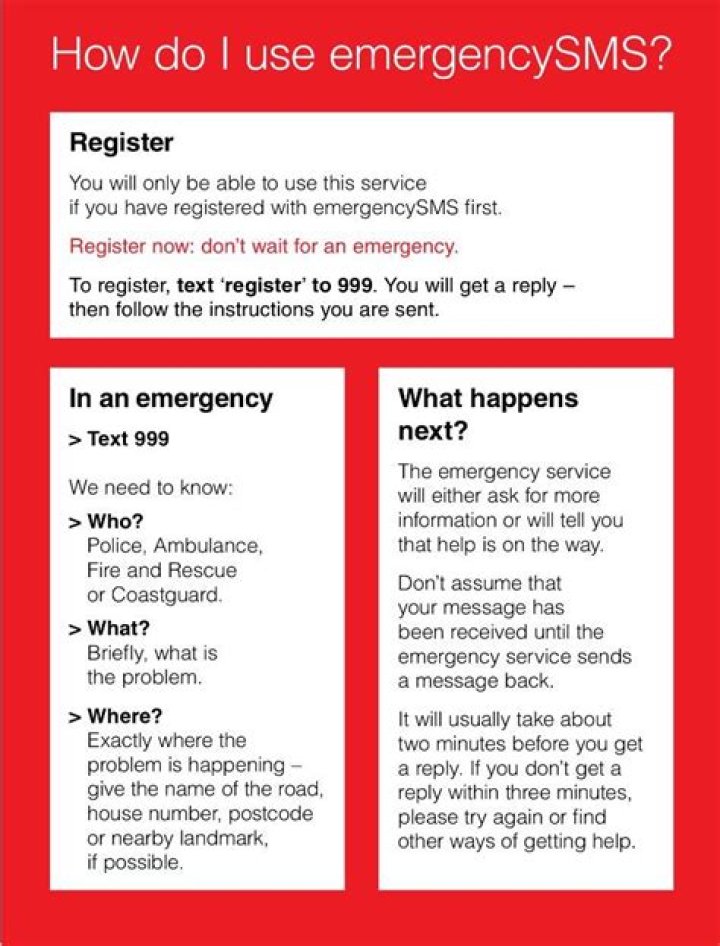 Can you text 999?
