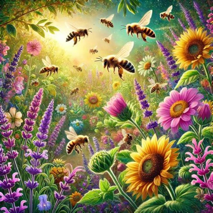 Do bees like mint?