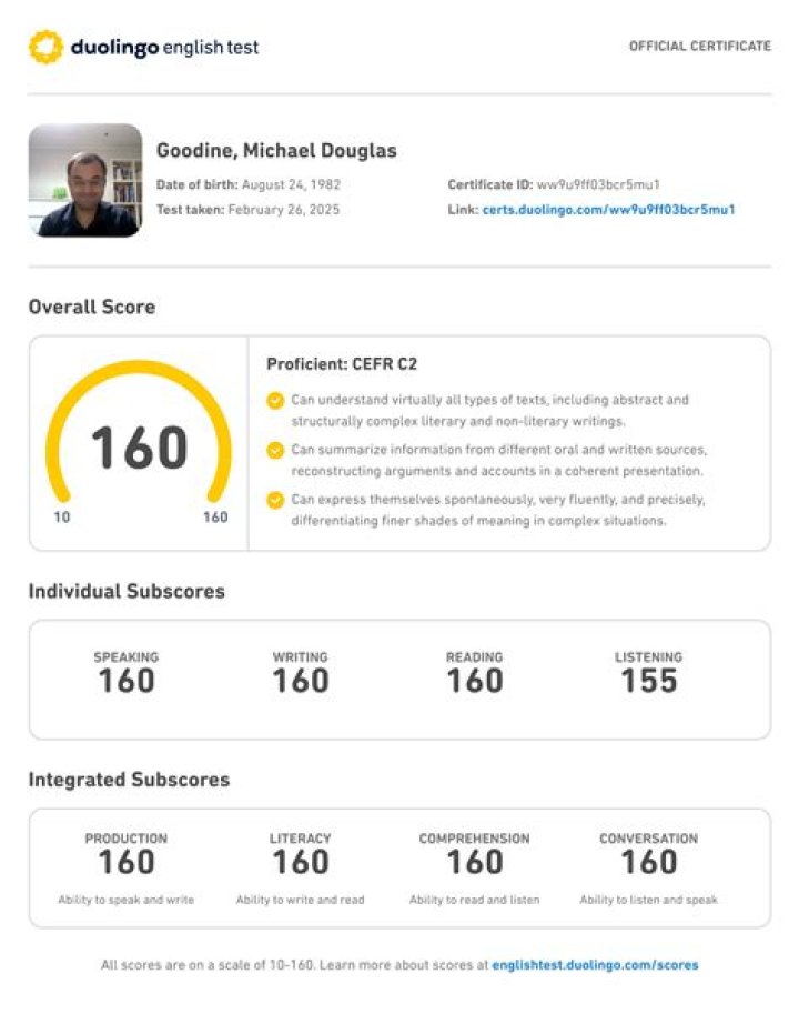 Do you get a certificate from Duolingo?