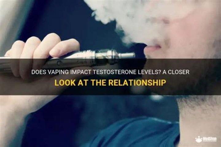 Does vaping reduce testosterone?