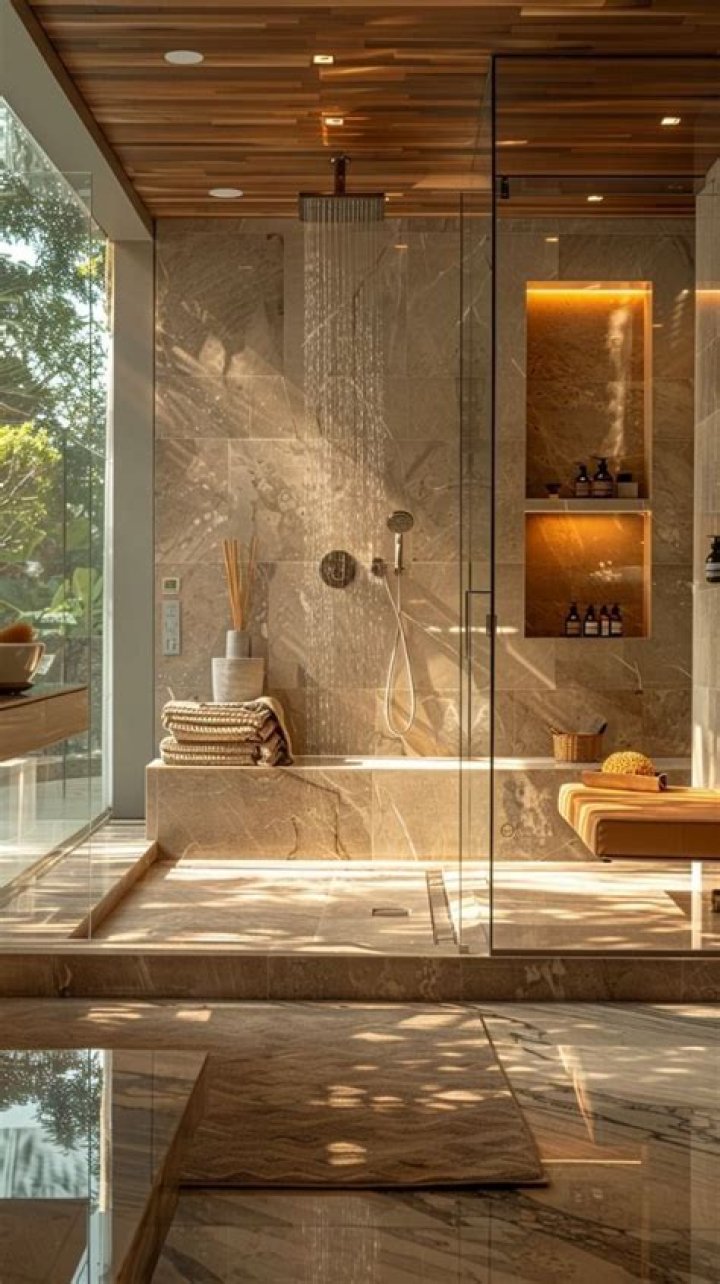How big is a luxury shower?