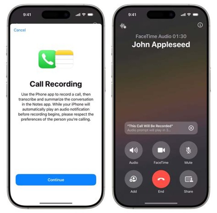 How can you tell if someone is recording your call on iPhone?