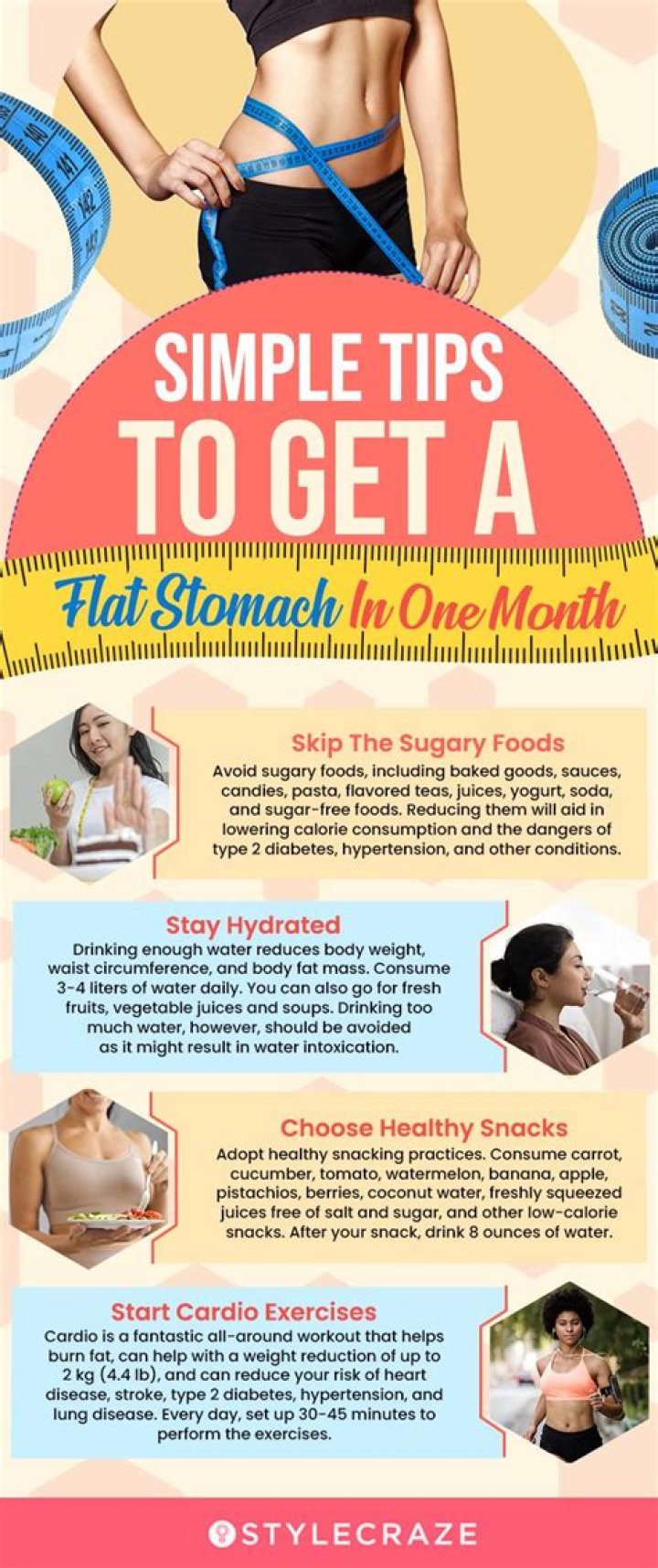 How do I get a flat stomach at age 65?