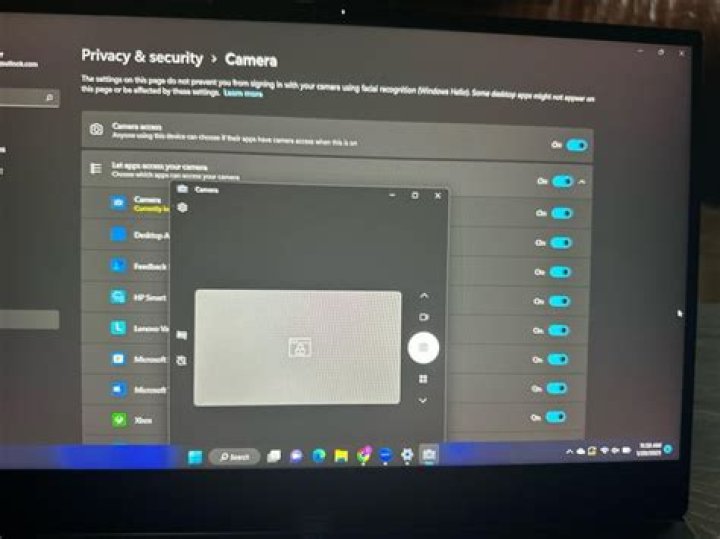 How do I unblock my camera on my laptop?