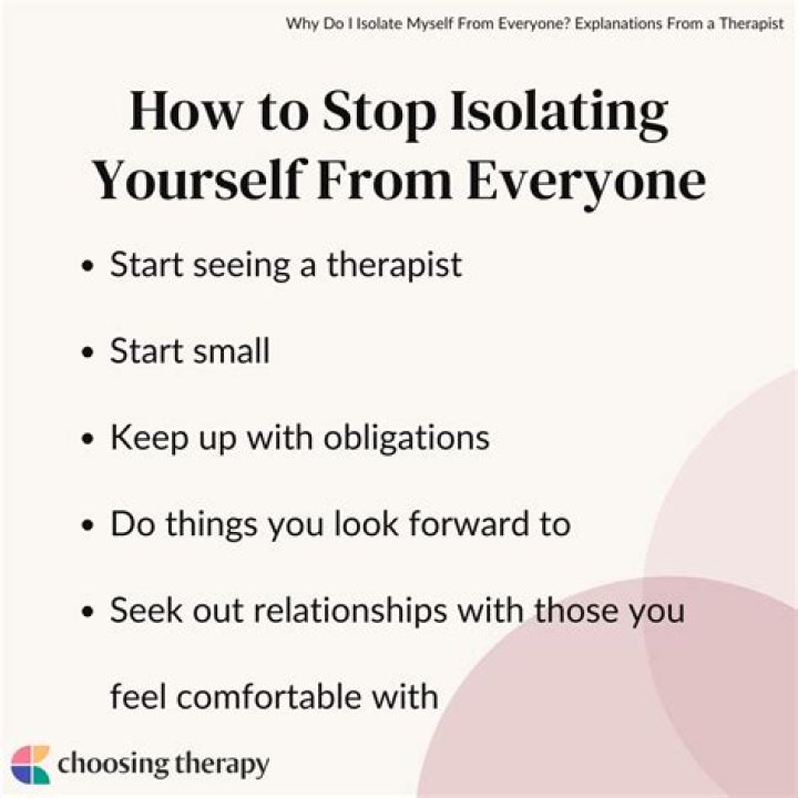 How do you know if you are isolating yourself?