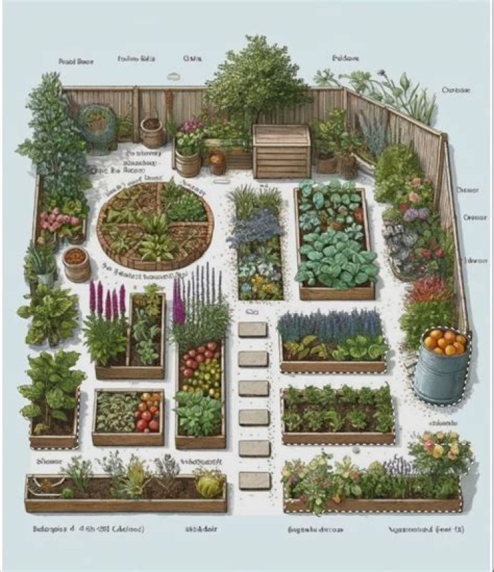 How do you layout a vegetable garden?