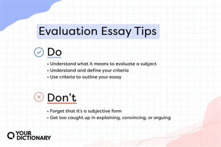 How do you make an evaluation?