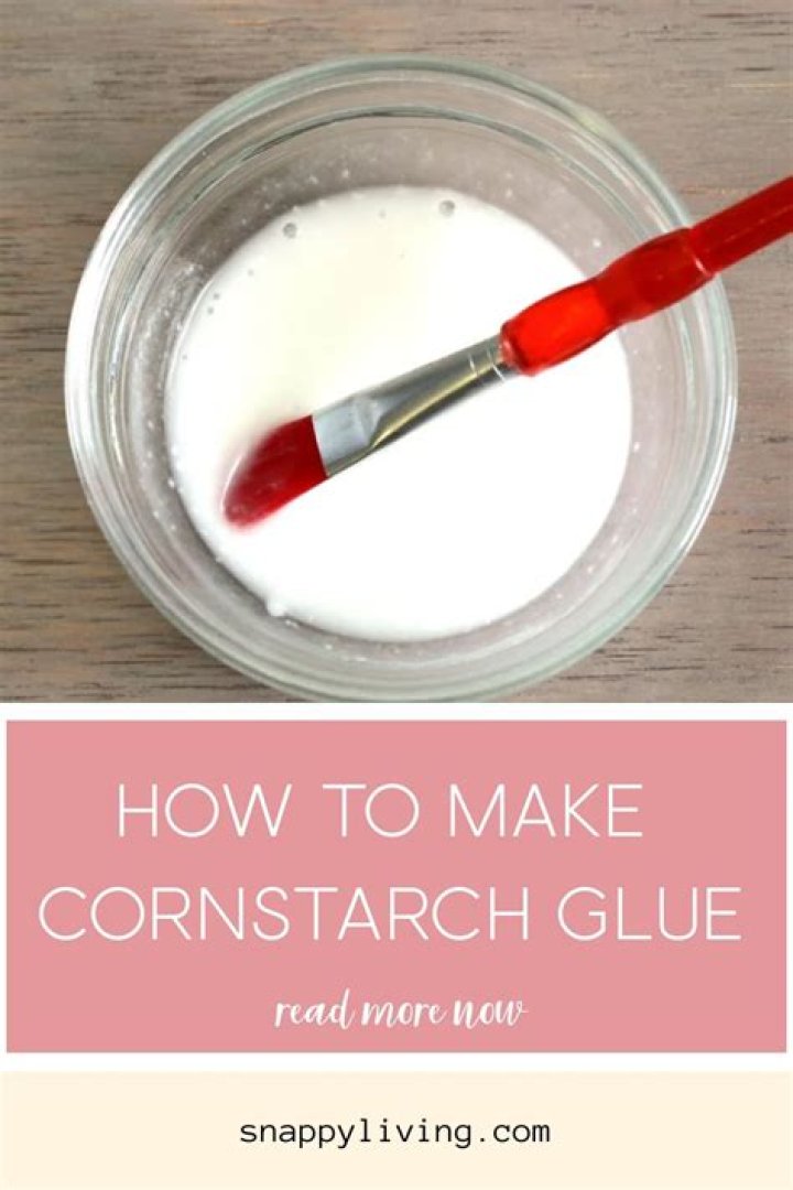 How do you make glue with cornstarch?