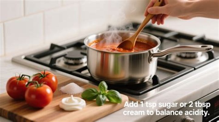 How do you make tomato sauce less acidic?