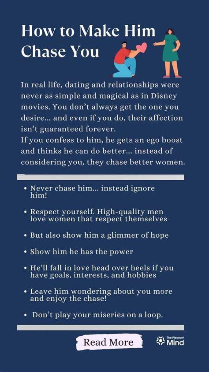 How do you turn the tables on a guy and make him chase you?