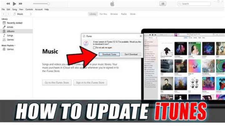 How do you update iTunes on computer?