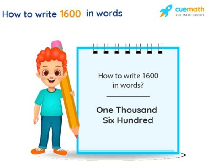 How do you write 1600 words in English?