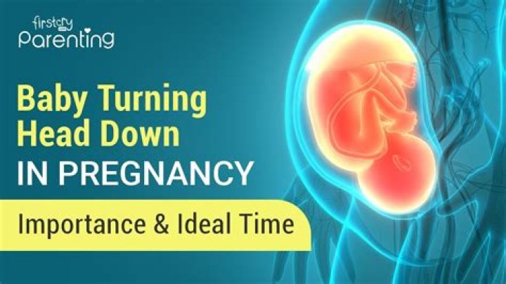 How long after baby's head is down does labor start?