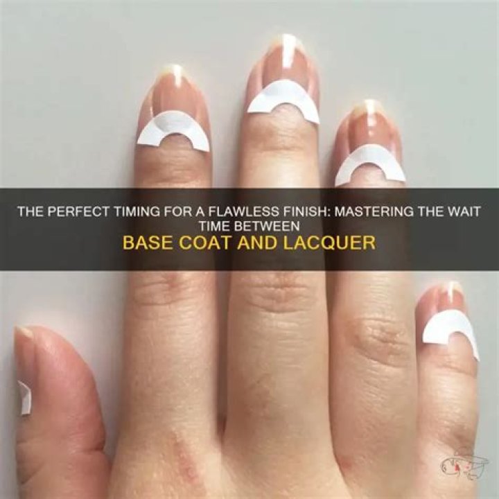 How long do you leave base coat before lacquer?