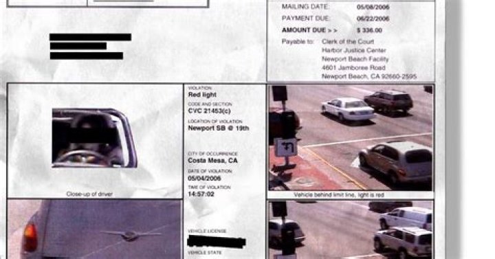 How long does a red light ticket take to come in the mail UK?