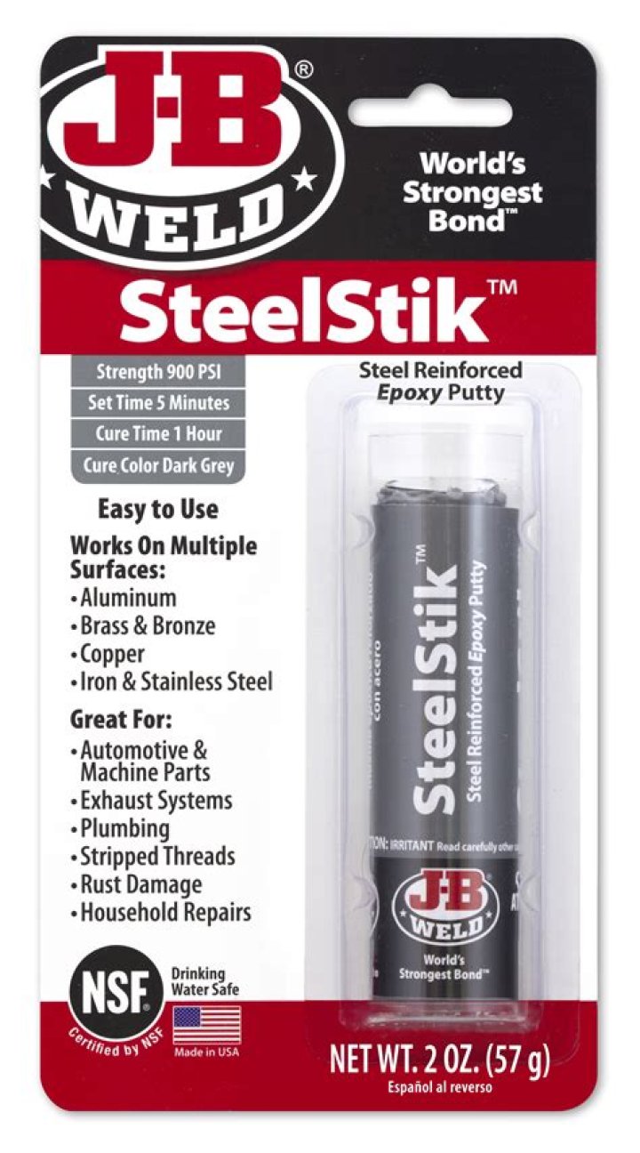 How long does J-B Weld steel stick take to cure?