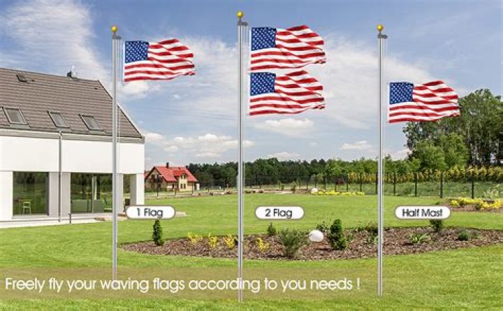 How long should a flagpole be for a 3x5 flag?