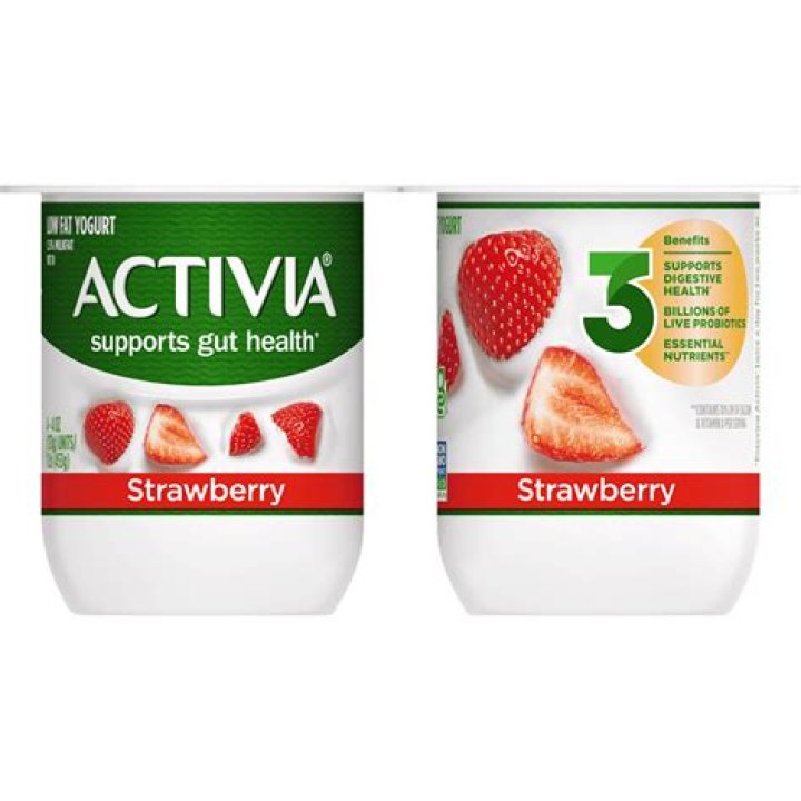 How many calories in Activia fat free cherry yogurt?