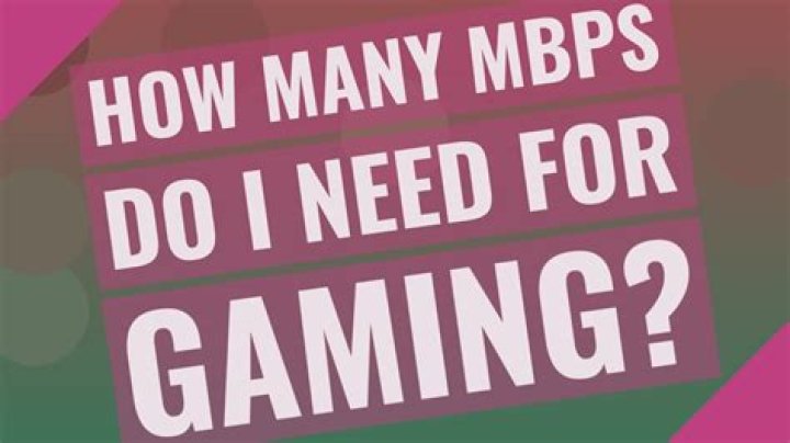 How many Mbps do I need for gaming?