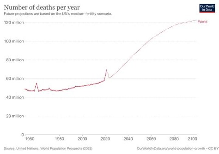 How many people died every year?