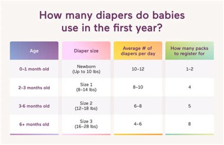 How many wet diapers should a 1 year old have?