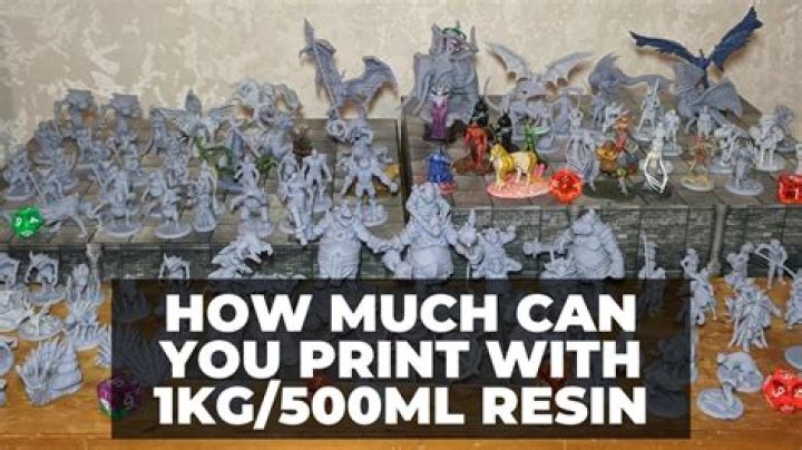 How much can you print with 1KG resin?