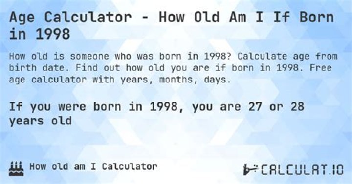 How old is a person born in 1985?