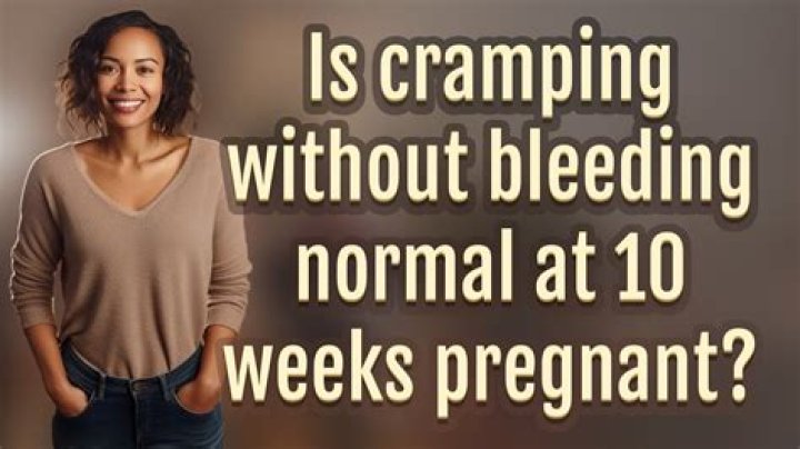 Is cramping without bleeding normal in early pregnancy?