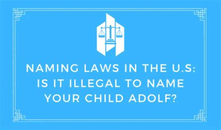 Is it illegal to name your child Adolf?
