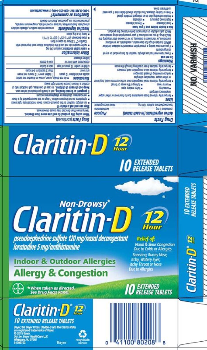 Is loratadine the same as Claritin D?