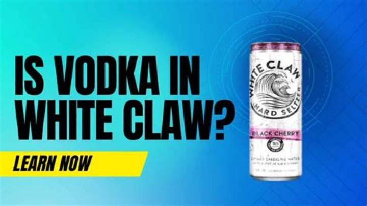 Is vodka in White Claw?