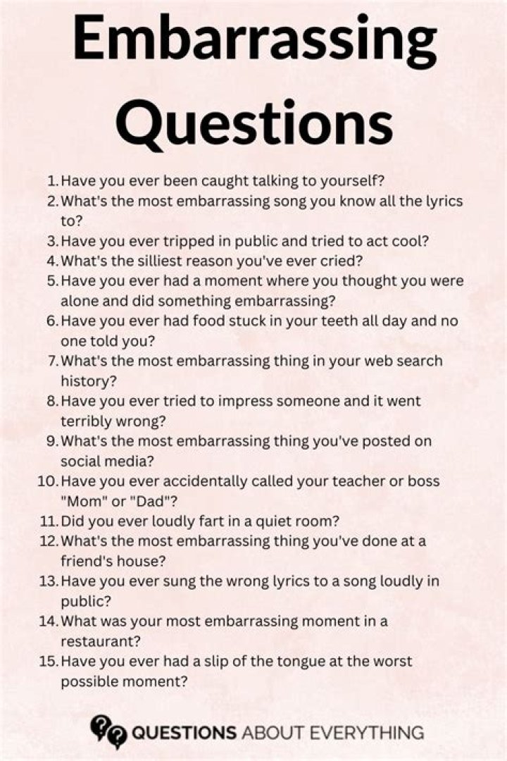 What's the most awkward question to ask?