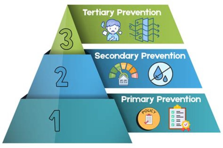 What are primary secondary and tertiary prevention?