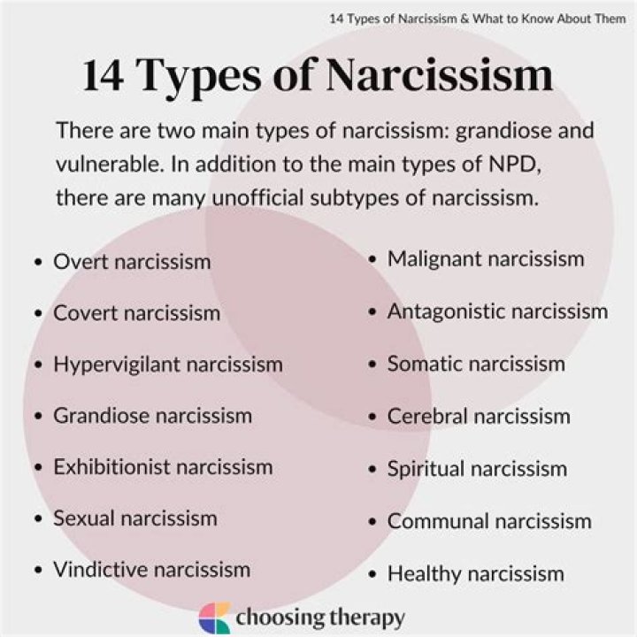 What are the 7 types of narcissists?