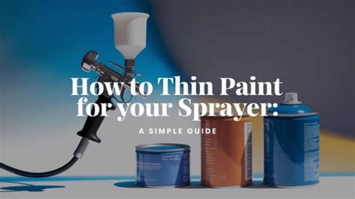 What can I use to thin paint for spraying?