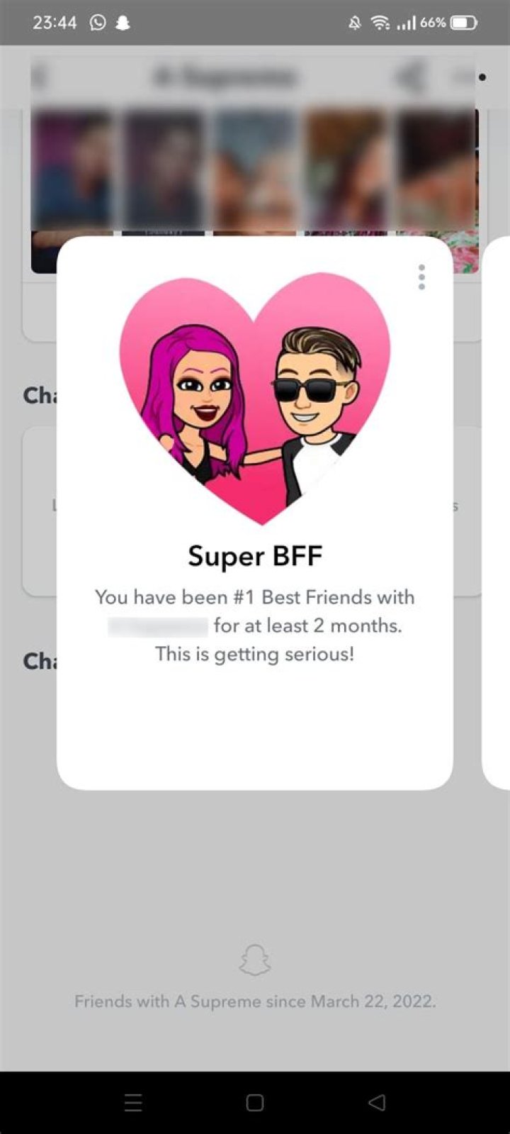What comes after BFF on Snapchat?
