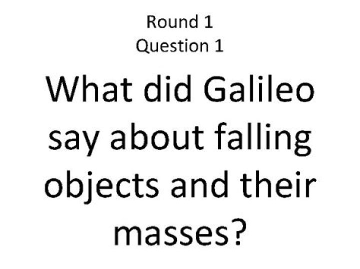 What did Galileo say about falling objects?