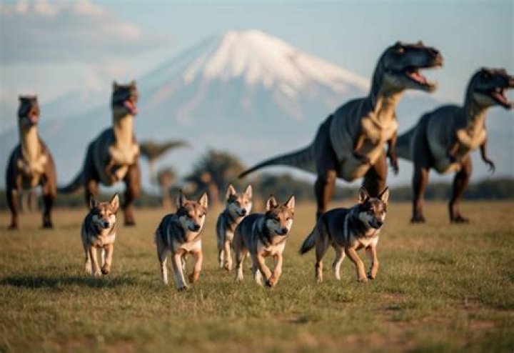 What dinosaur did dogs evolve from?