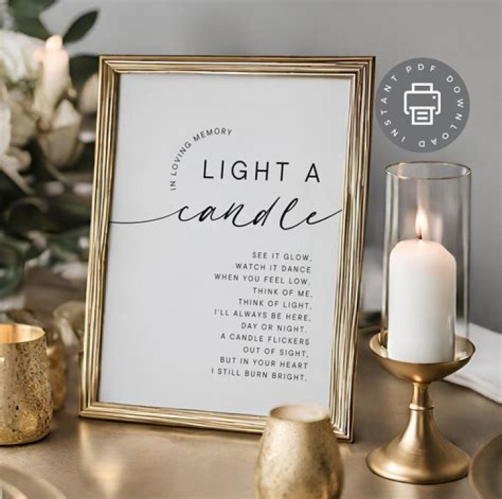 What do you say when you light a memorial candle?