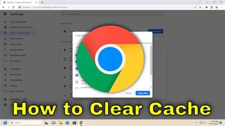 What does Clear cache mean?