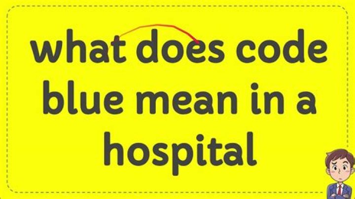 What does code blue mean?