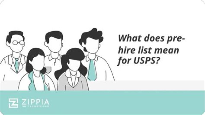 What does pre hire list means for USPS?