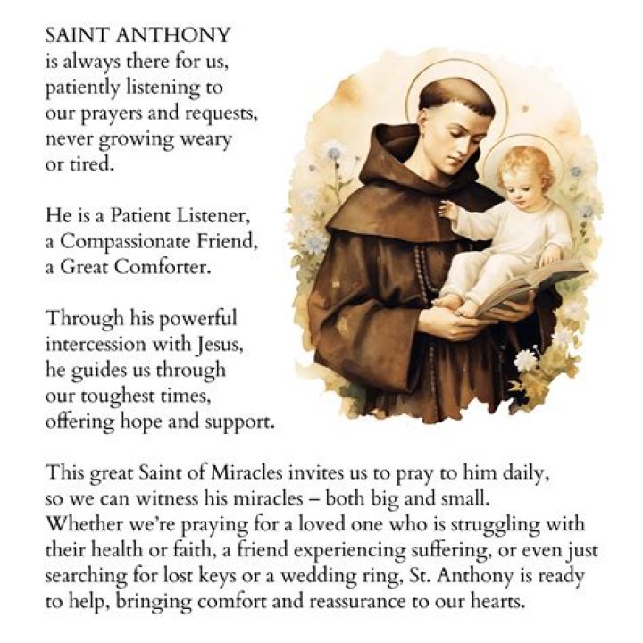 What does St Anthony help with?