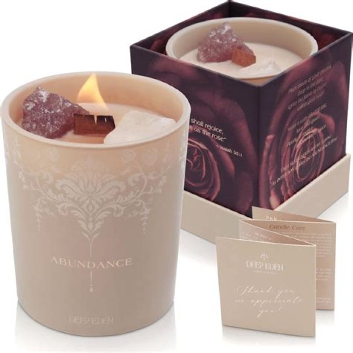What happens when you burn a candle with crystals?