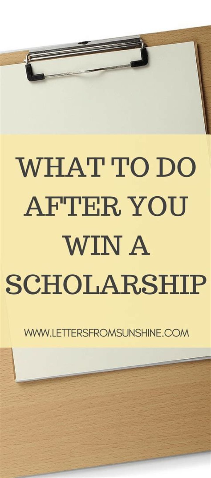 What happens when you win a scholarship?